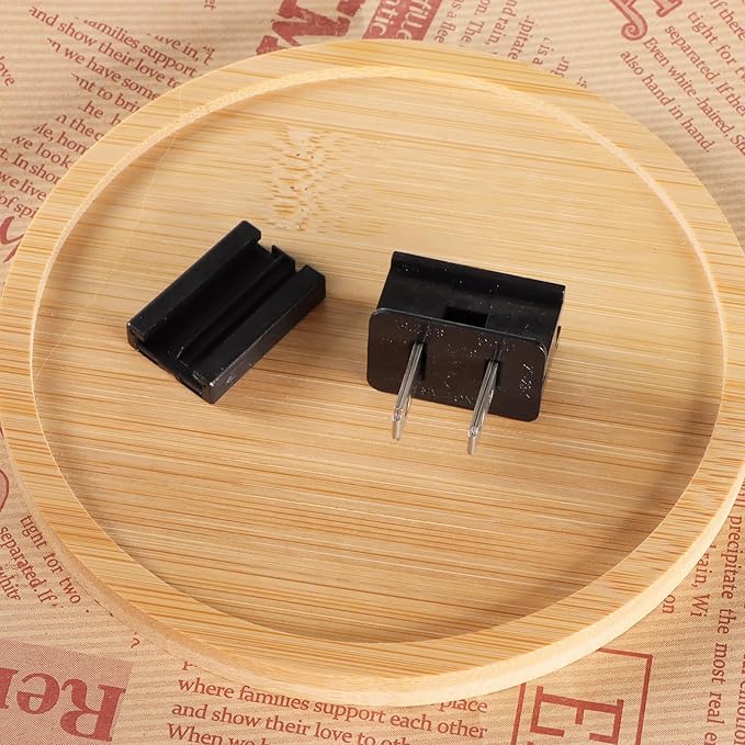 Electric Plugs - 26PCS Male and Female Vampire Plug - SPT-2 Black for Christmas Light Strings & Lamps and DIY Projects