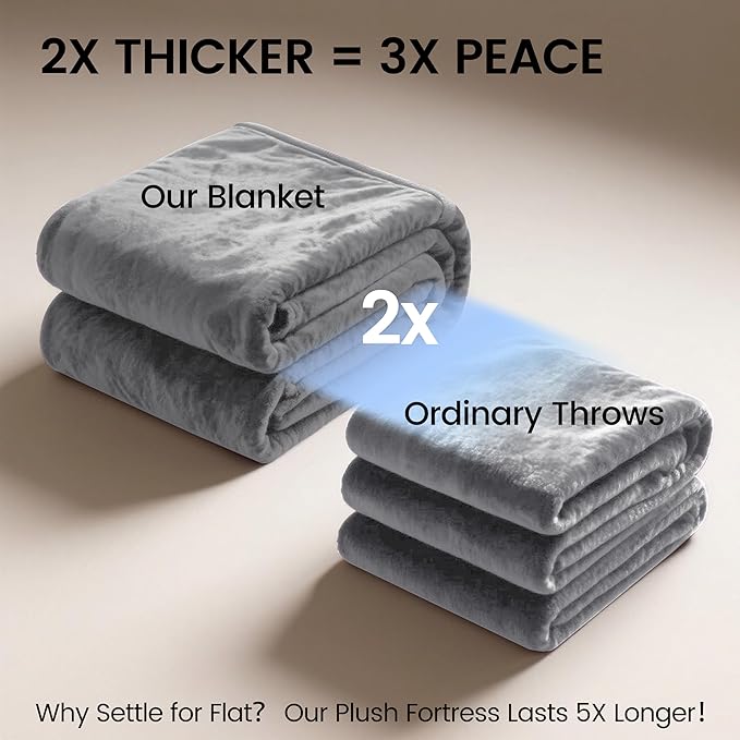 gogobunny Waterproof Bed Blanket, Reversible Sherpa Fleece Throw Blanket for Dog Puppy Cat, Furniture Cover Protects Bed Couch Sofa from Liquid Pee and Pet Fur (Grey, 90x90 inches)