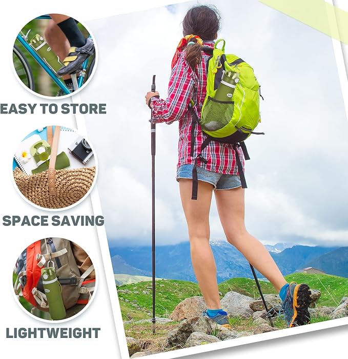 Kemier Collapsible Silicone Water Bottles-750ML,Medical Grade,BPA Free Travel Water Bottle Can Roll Up,26oz,Leak Proof Foldable Sports & Outdoor Water Bottles