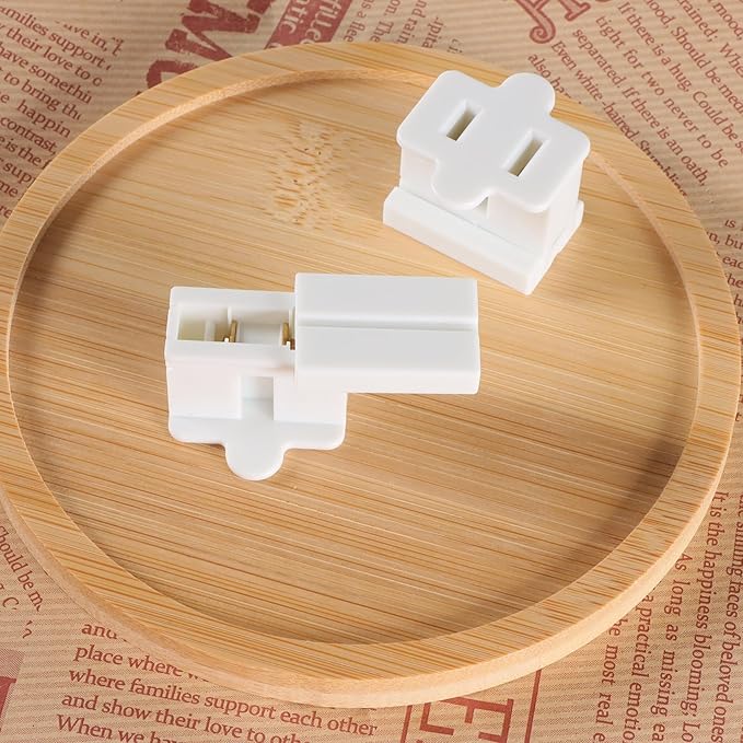 Vampire Plug - SPT-2 Slide on Plug for Electrical Cable - 6 AMP, 25 Pack (White Female)