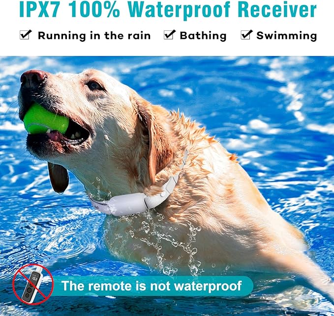 Bousnic Dog Shock Collar for 2 Dogs - (8-120lbs) Waterproof Rechargeable Electric Dog Training Collar with Remote for Small Medium Large Dogs with Beep Vibration Safe Shock Modes(Grey)