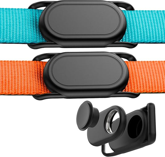 DDJ [2 Pack] Dog Collar Holder for Samsung Smart Tag 2, Dog GPS Tracker Waterproof Silicone Case for Galaxy Smarttag2, Anti-Lost and Scratch Resistant, for Cat, Pet, Fits Different Width Collars