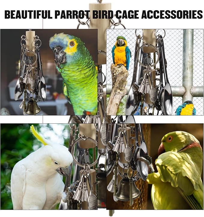 Bird Hanging Chew Toys: Macaws, African Greys, Cockatoos, Amazon Parrots & Lovebirds
