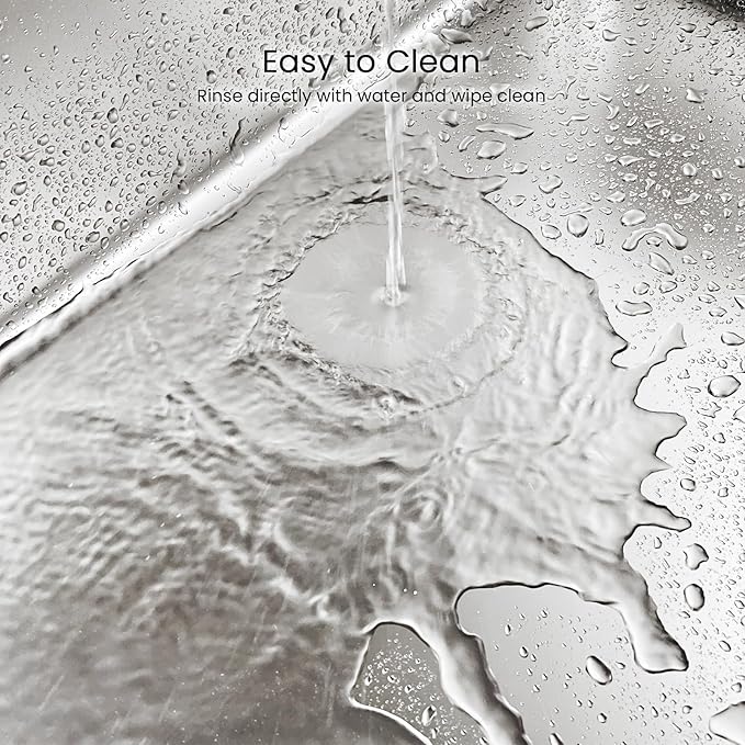 Enclosed Stainless Steel Cat Litter Box with Lid, XL Leak-Proof Metal Litter Box for Big Cats, Extra Large Cat Toilet with High Side, Press-Fit Design, Non-Stick, Odor-Free, with Litter Mat & Scoop