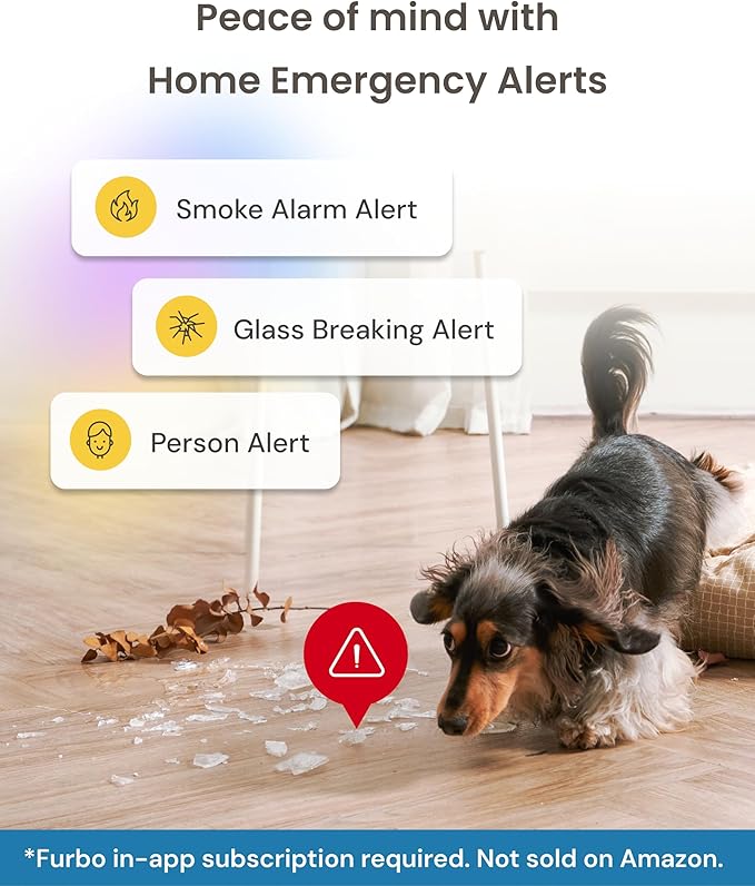 Furbo Mini Pet Camera [Subscription Required] Unlock Camera w/Paid Plan: Home Security with Dog & Cat Safety Alerts, 2-Way Audio, Mountable Smart Cam w/Phone App (Low Risk, 3mo Min. Cancel Anytime)