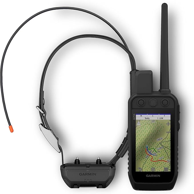 Wearable4U - Garmin Alpha 300 Handheld, Advanced Dog Tracking and Training Handheld and Alpha TT 25 Collar with Leash and Whistle Bundle
