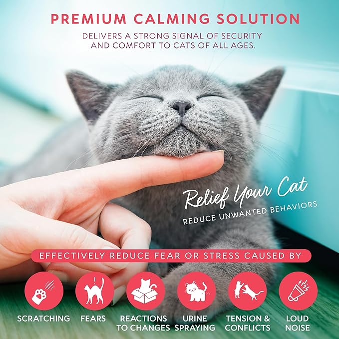 Cat Pheromones Calming Diffuser: Premium Cat Calming Diffuser - Cat Pheromone Diffuser - Pheromone Diffuser to Calm Cats - Cute Shape Feline Pheromone Diffuser, 2Pack (Mint)