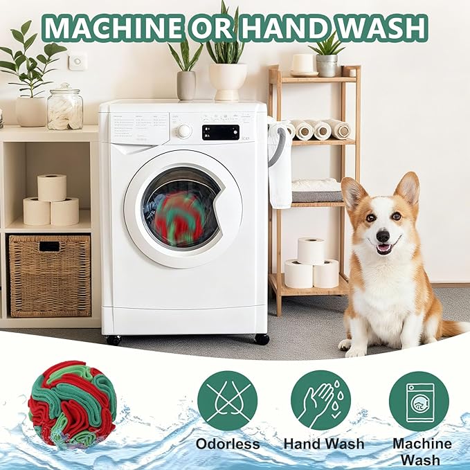 Snuffle Ball for Dogs - Interactive Dog Toys to Keep Them Busy, Dog Puzzle Toy with Soft Fabric for Small, Medium, Large Dogs Daily Companionship, Training Reward Gift