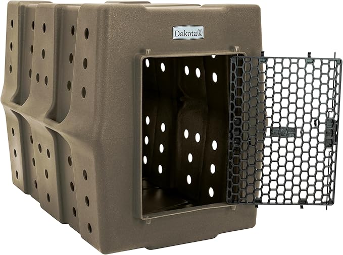 Dakota 283 Canine Rough and Tough Economy Dog Crate w/ Removable Two-Way Door - Heavy Duty Outdoor Kennel for XL Breed Dogs (Coyote Granite, Extra Large)