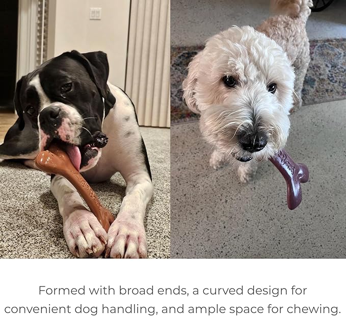 Non-Toxic Dog Toys - Sustainable Bacon Flavored Dog Chew Toys for Aggressive Chewers - Plant-Based Bioplastic Pet Toys - Made in The USA (Mega)