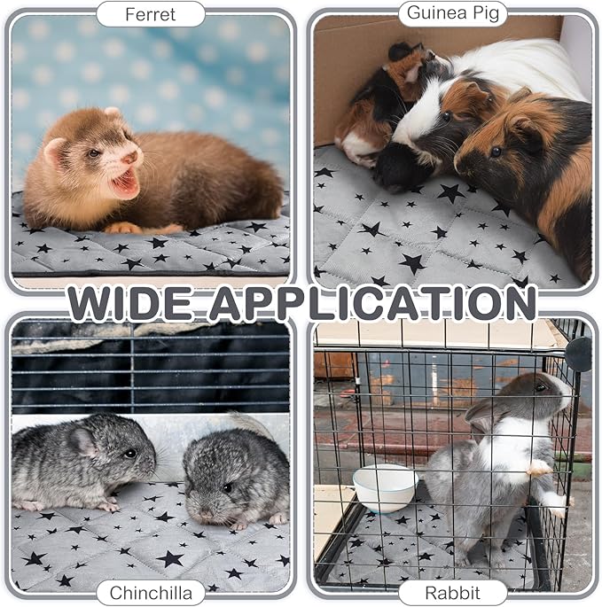 Namalu 4 Pack Self Warming Cat Bed Self Heating Cat Mat Star Pattern Soft Dog Crate Pad Thermal Pet Mat Anti Slip Kennel Dog Washable Warming Bed for Outdoor Indoor(24 x 35 Inch,Gray)