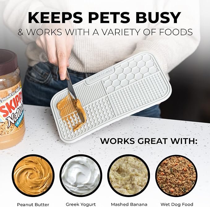 Pup Culture Dog Lick Mat for Dogs, Feeding Pad for Anxious Pets Plus 4 Different Puzzles for Mental Stimulation for Dogs - Supports Mental, Dental, and Digestive Health, Bite Resistant and Heavy Duty