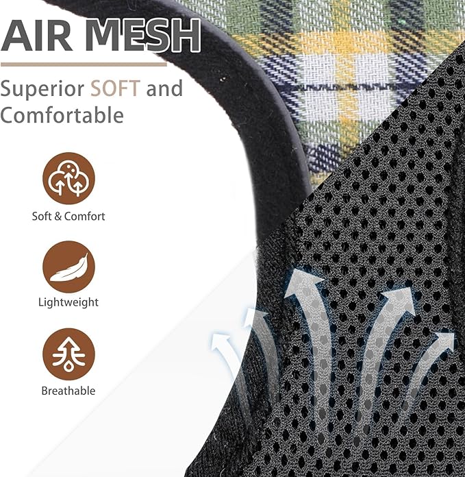 PUPTECK Soft Mesh Dog Harness and Leash Set Pet Puppy Cat Comfort Padded Vest No Pull Harnesses, Green/Yellow, S