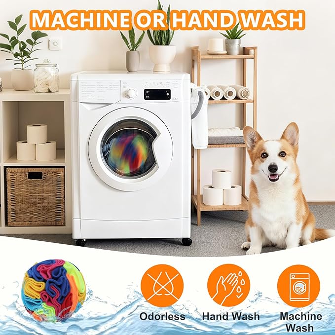 Snuffle Ball - Snuffle Ball for Small Dogs, Interactive Dog Toys to Keep Them Busy, Puppy Dog Puzzle Toy with Storage Bag Machine Washable