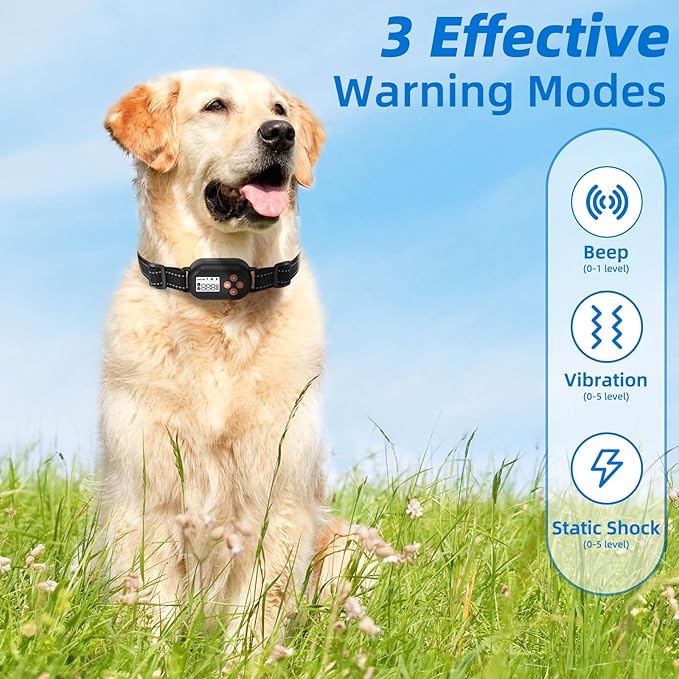 GPS Wireless Dog Fence, Electric Pet Fence System, IPX6 Waterproof Collar, Beep Vibration Shock Correction, for Dogs Over 18 Lbs
