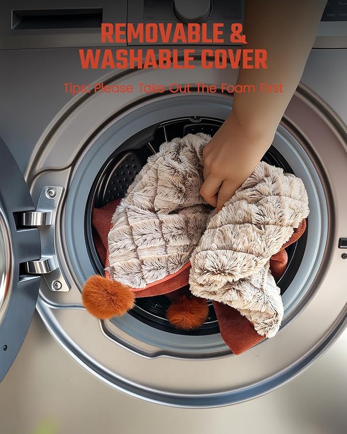 Orthopedic Dog Bed for Extra Large Dogs,Waterproof Supportive Egg Crate Foam Medium Dog Couch, Pet Bed with with Removable Bolsters, Washable Cover Non-Slip Bottom, (43''×32''×8'')