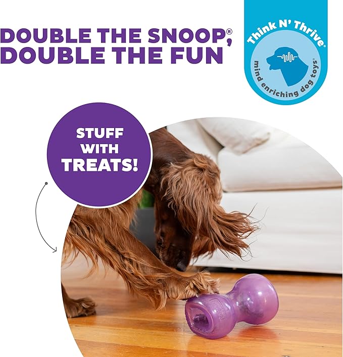Outward Hound Double Snoop Interactive Treat Dispensing Dog Toy, Puzzle Ball Slow Feeder for Medium to Large Dogs, Mint-Scented for Mental Stimulation & Boredom Relief, 6-inch