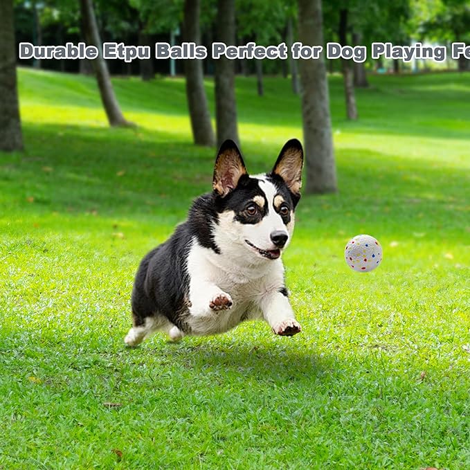 Dog Toy Balls 2.2 Inch, Indestructible Dogs Balls 6 Pack for Aggressive Chewers, Durable Interactive Toys for Small & Medium Puppy, Perfect for 2.2 Inch Automatic Dog Ball Launcher (ETPU Material)