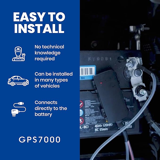 GPS7000-4G Hidden GPS Tracker for Vehicles | 12 Months of Service Included |Easy Self-Installation| After The 12 Months Included in The Service, You can Choose to Suscribe | No Hidden Fees