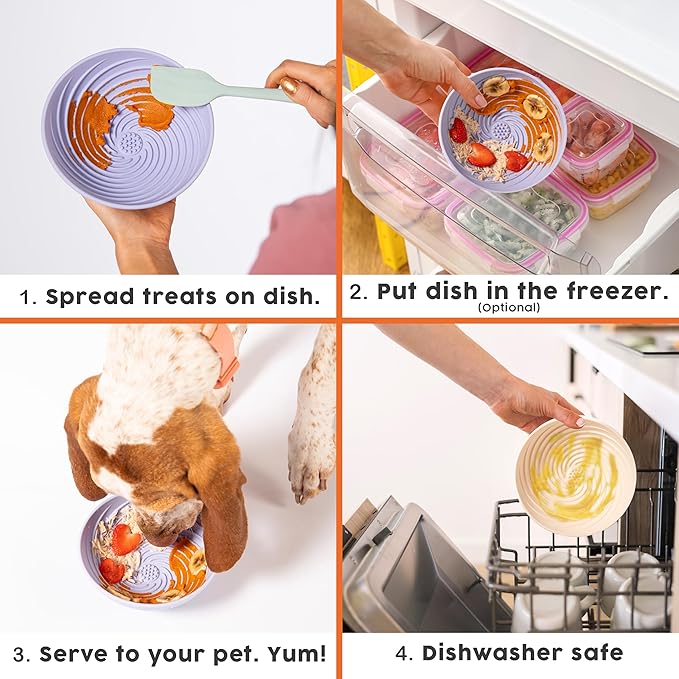 Awoo Wobbowl - Silicone Dog Lick Mat and Slow Feeder Bowl - Dishwasher Safe Pet Dish - Extends Mealtime for Fast Eaters & Reduces Anxiety - for Wet & Dry Food (Sage)