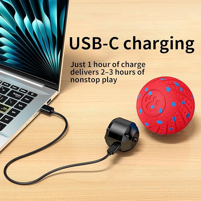 Smart Interactive Dog Toys, Activated Moving, Bouncing, Rotating Ball for Medium/Large Dogs, 2025 E-TPU Material, Motion-Activated Dog Ball to Keep Them Busy, IP54 Waterproof, Christmas Dog Gift