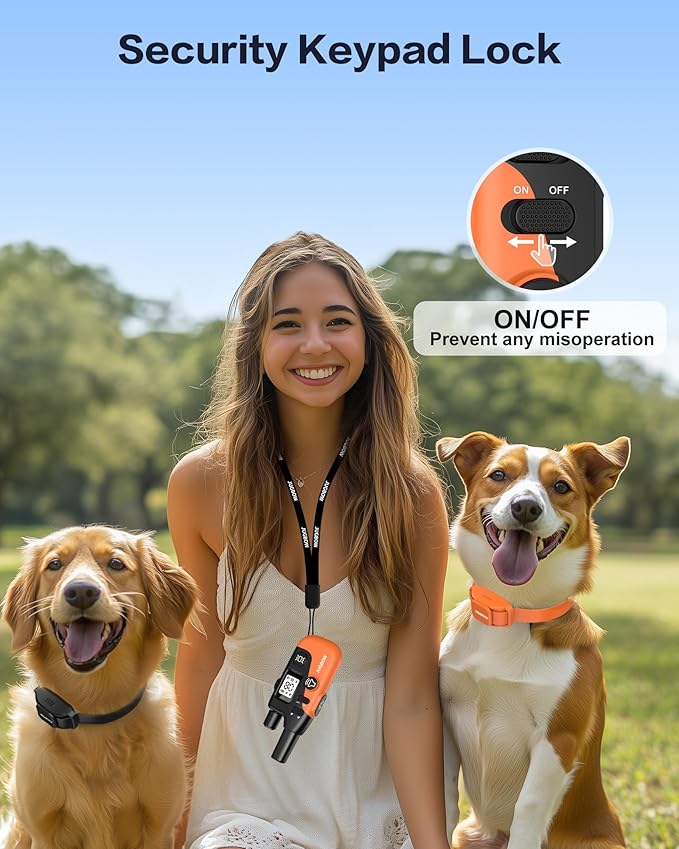 Jugbow Dog Training Collar 2 Dogs - 4200FT Dog Collars with Remote, LED Light E-Collar with Beep/Safe Static/Vibration Modes, IPX8 Waterproof Rechargeable E-Collars for Small Medium Large Dogs