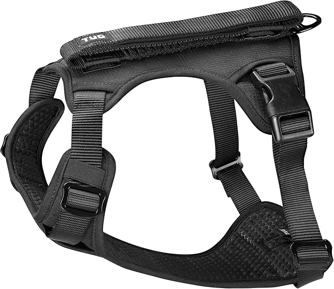 TUG Grab Dog Harness | Integrated Traffic Leash Magnetically Attached for Quick Control (Small/Black)