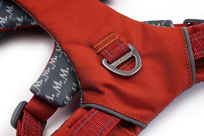 Winchester Pet No-Pull Adjustable Soft Padded Dog Vest Harness with Reflective Stitching, Ketchup, Large