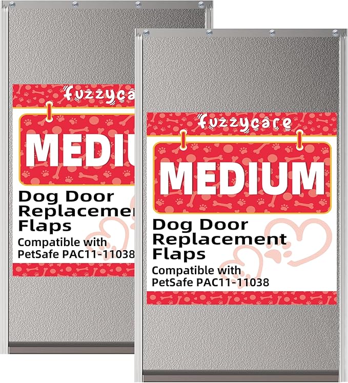 2PACK Medium Dog Door Replacement Flap with Screws, Doggie Door Replacement Flaps Compatible with PetSafe Freedom Doggie Doors PAC11-11038, 8 1/8" X 12 7/8", Weather Resistant and Easy to Install