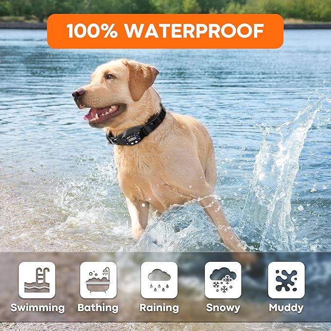 GPS Wireless Dog Fence System: Invisible Fence for Dogs with UBLOX Chip, 4-Zone Progressive Correction & 3 Modes GPS Dog Collar, 25-999 Yards Range, IPX7 Waterproof