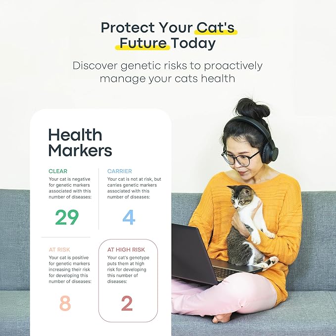 Basepaws Cat DNA Test Kit 2 Pack - 21+ Breeds, 114+ Health and Dental Traits for Comprehensive Accurate and Easy-to-Use Genetic Insights