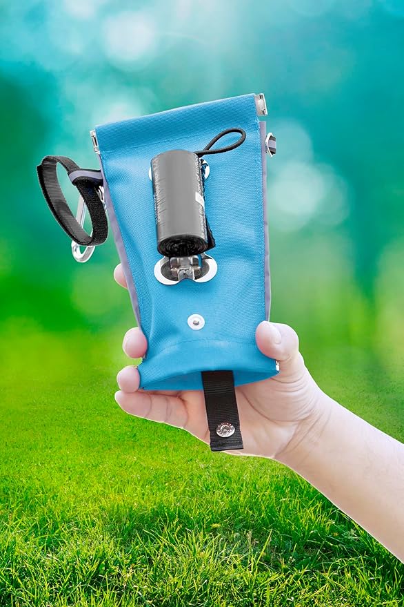 Poop Bag Holders for Leashes with Dog Poop Bags Rolls Biodegradable - Puppy Essentials & Litter Supplies - Durable Dispenser & Leak-Proof Pet Bags, Walking Parks Doggy Accessories Boy Girl Husky Mist