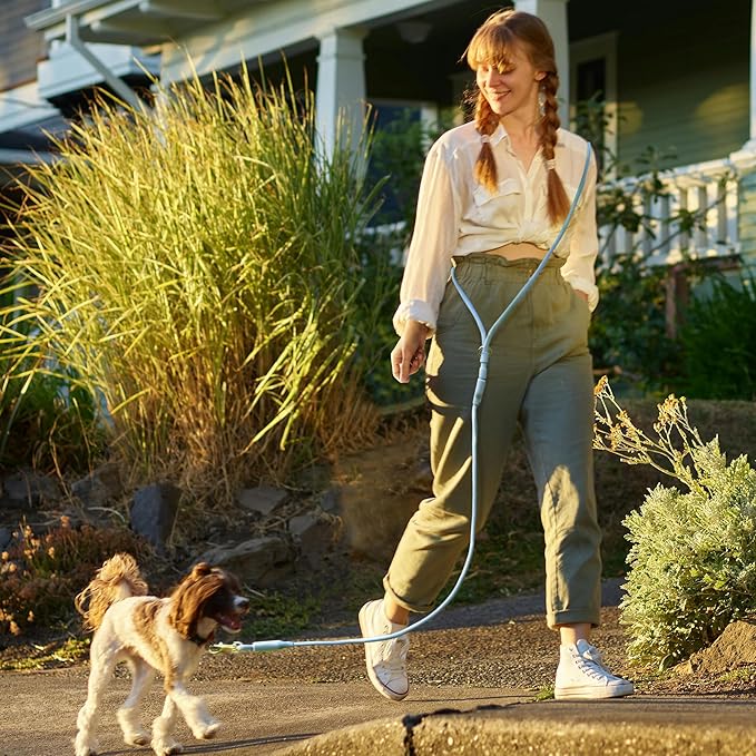 Twoear Hands Free Dog Leash Crossbody for Small, Medium & Large Dogs, 8ft Waterproof Waist Leash for Walking, Running & Hiking