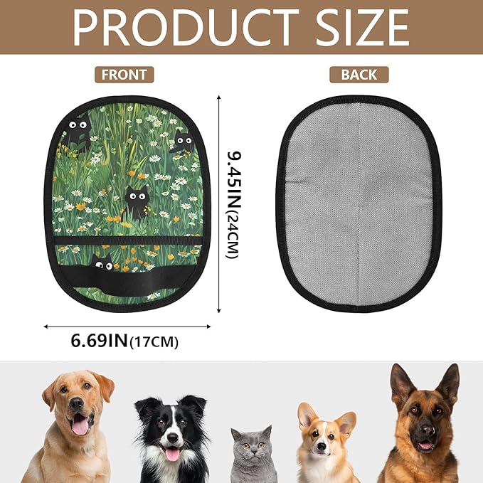 Pet Grooming Gloves Reusable Dog & Cat Hair Remover for Furniture, Car Interiors Multi-Surface Deshedding Tool for Carpets, Bedding & Home Cleaning