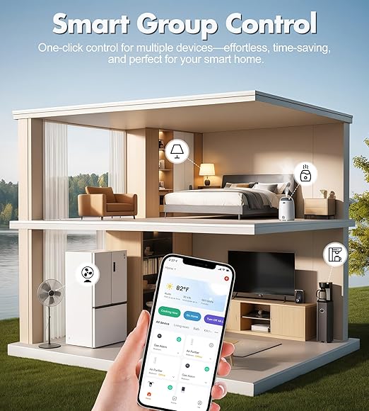 Smart Plug Mini, WiFi Socket Works with 2.4GHz Network Only, App Controlled Outlet with Timer & Group Controller for Home, FCC Certified Smart Life Plugs Supports Alexa & Google Home