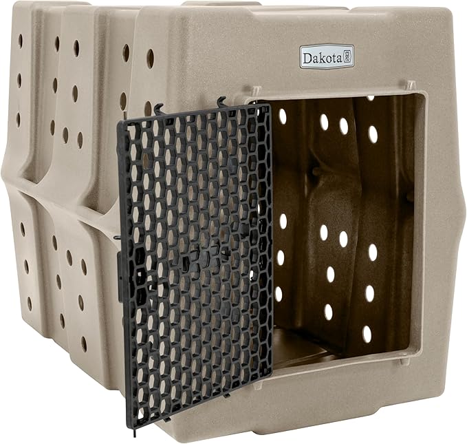 Dakota 283 Canine Rough and Tough Economy Dog Crate w/ Removable Two-Way Door - Heavy Duty Outdoor Kennel for XL Breed Dogs (Sandstone, Extra Large)