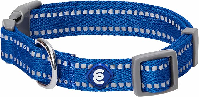 Blueberry Pet Essentials Reflective Dog Collar & Leash Set, Adjustable for Medium Dogs | Safe Walking Gear for Pet Parents, Puppy Training & Daily Use MediumDogs, Navy