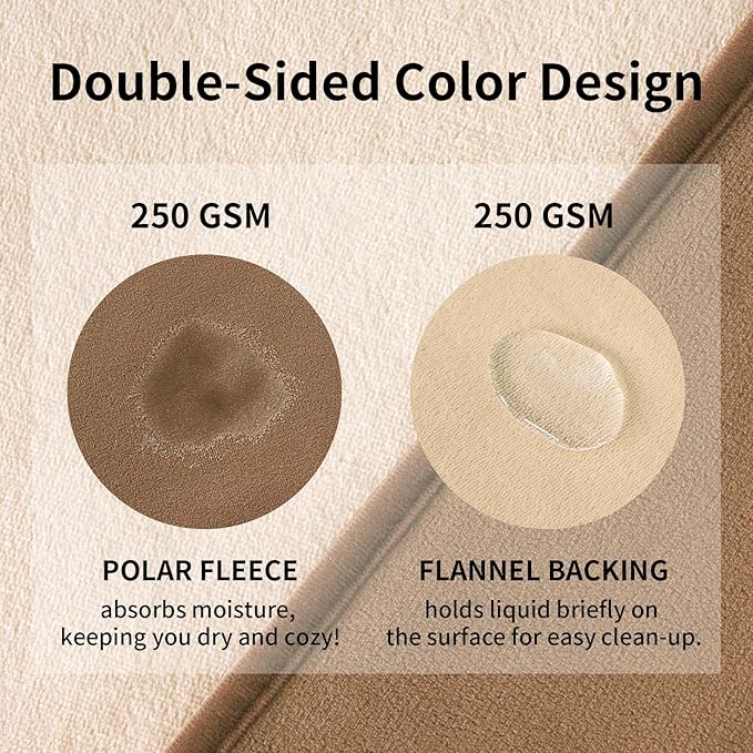 QiyI Waterproof Blanket for Bed King Size, Washable Reversible Bed Cover, Large Leakproof Stain-Resistant Furniture Protector for Travel & Camping, 80"x90", Brown/Tan