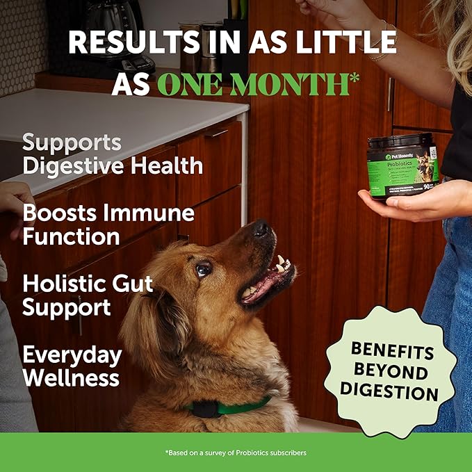 Pet Honesty Probiotics for Dogs - Digestive Enzymes Promotes Gut Health, Dog Probiotics for Bowel Support, Fiber for Regularity, Prebiotics for Immune Health & Gut Flora (Duck, 90 ct)