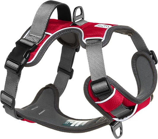 Embark Adventure Dog Harness, Reflective Trim No Pull Dog Harness Medium Sized Dogs - Military Grade Nylon, Front Clip with Gel Lined Handle.