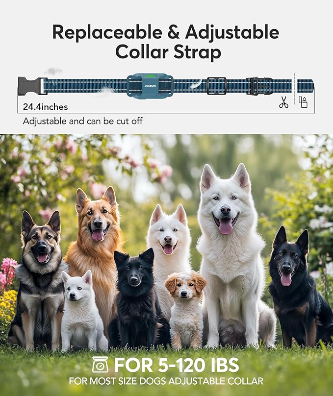 Jugbow Dog Shock Collar - 4200FT Dog Training Collars with Remote, IPX8 Waterproof E-Collar with 4 Training Modes, Security Lock, Rechargeable ShockCollar for Dogs 5-120lbs
