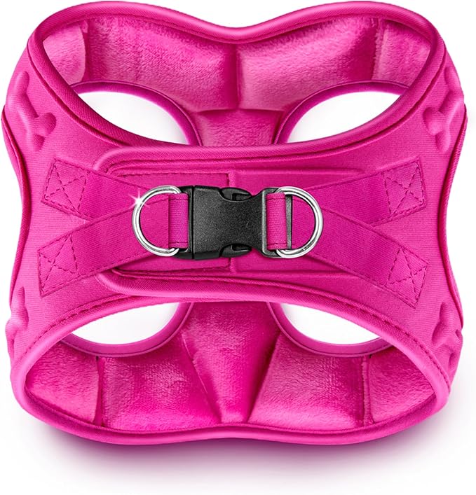 Comfort fit Step-in Dog & Puppy Harness - Comfortable All Weather Dog Vest Harness: Adjustable, Soft Padded, Easy to Put-on for Small, Medium-Sized Dogs (Plush Both Side Velvet)