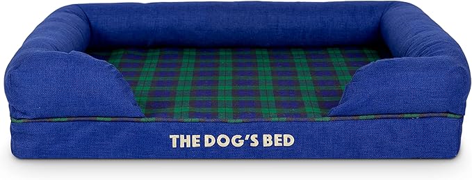 The Dog’s Bed, Med Black Watch Tartan, Memory Foam, Pain Relief: Arthritis, Hip & Elbow Dysplasia, Post Surgery, Lameness, Supportive, Calming, Waterproof Washable Cover, Veterinary Approved
