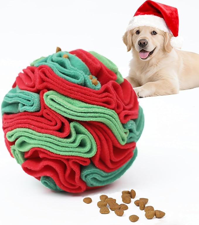 Snuffle Ball for Dogs - Interactive Dogs Toys to Keep Them Busy, Dog Puzzle Toy, Christmas Dog Toys Gifts for Small, Medium, Large Pet, Training Reward Gift
