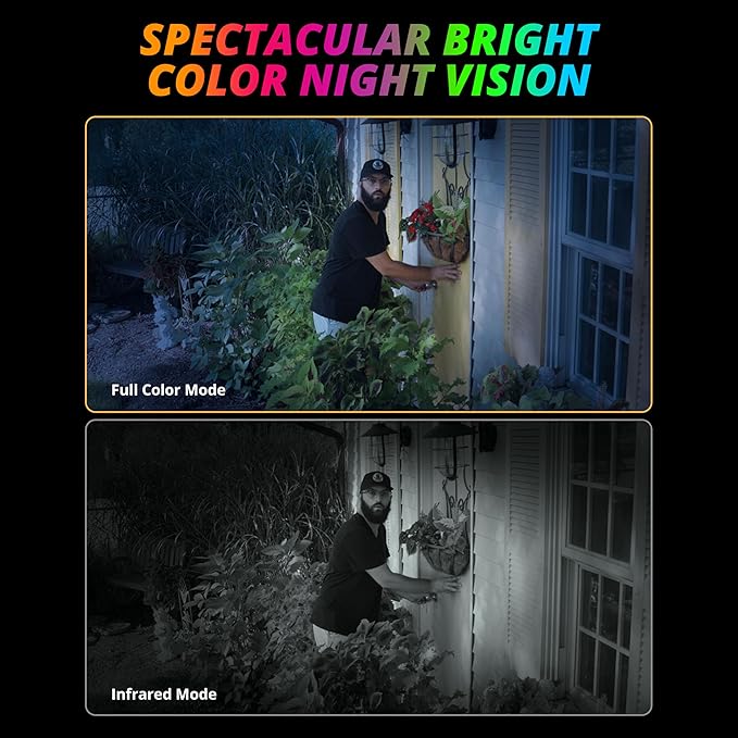 Defender GO 2K AI Powered Plug-in Indoor/Outdoor Home Business, Pet, Baby Camera, AI Detection, Dual Band Connection, Spotlight/Siren, Color Night Vision, 2-Way Talk, Works w/ClearVu App, 4 Pack