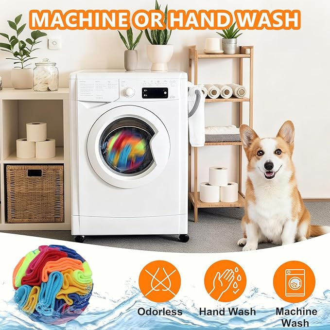Snuffle Ball - Snuffle Ball for Small Dogs, Interactive Dog Toys to Keep Them Busy, Puppy Dog Puzzle Toy with Storage Bag Machine Washable