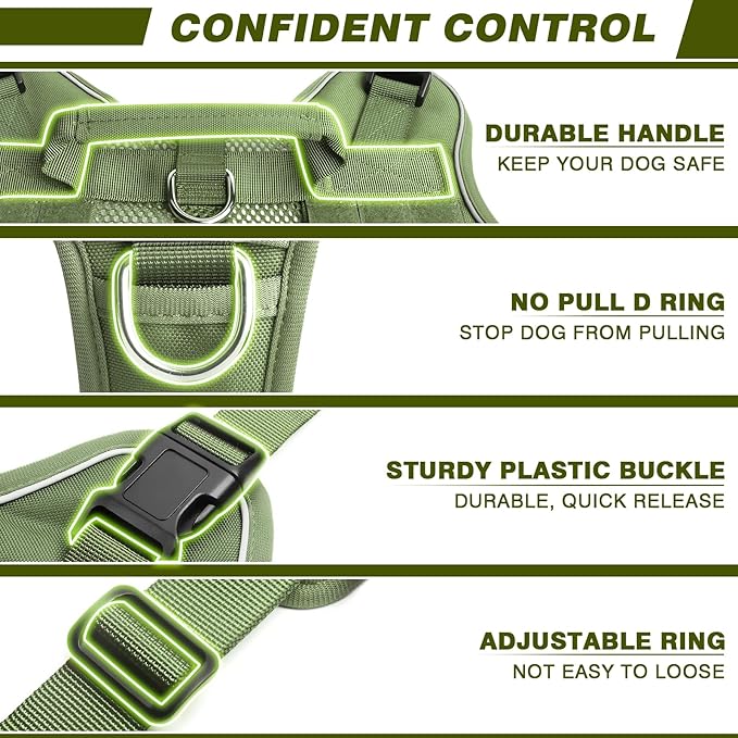 WINSEE Service Dog in Training Mesh Harness with 10 Pet Patches, Soft Air Mesh Breathable Tactical Dog Molle Vest, Reflective Military Pet Vest for Walking Hiking for Small Dogs