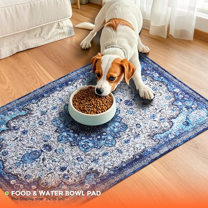 Hompet 2 Pack Super Absorbent Dog Door Mat for Muddy Paws, Washable Pee Pads for Dogs, Reusable Puppy Training Pads, Quick Dry Non-Slip Pet Entryway Rug, Leak-Proof Potty Pad for Indoor Floors 18x28