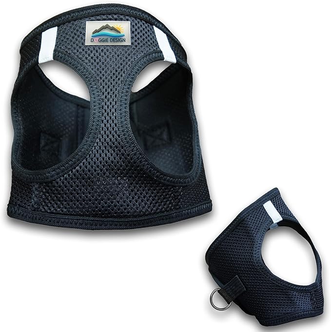 CHOKE FREE REFLECTIVE STEP IN ULTRA HARNESS - BLACK - AMERICAN RIVER (Small) by Doggie Design