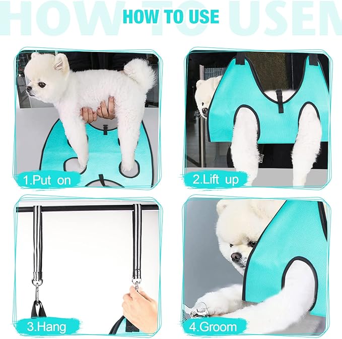 Dog Grooming Hammock - Upgrade Pet Grooming Harness for Nail Trimming (XL 80lb), Dog Sling for Nail Clipping, Dog Hanging Holder Hanger for Cutting Nail with Nail Clippers